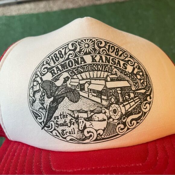 Vintage 1987 Ramona Kansas Centennial Mesh SnapBack trucker hat\ - Picture 8 of 8